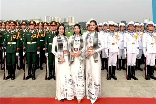 Dàn hoa hậu duyên dáng tại Triển lãm Quốc phòng Quốc tế Việt Nam 2024