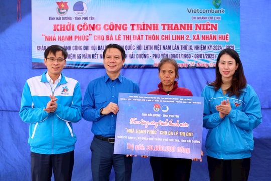 Tuổi trẻ Phú Yên phối hợp tặng công trình thanh niên ‘Nhà hạnh phúc’ tại Hải Dương