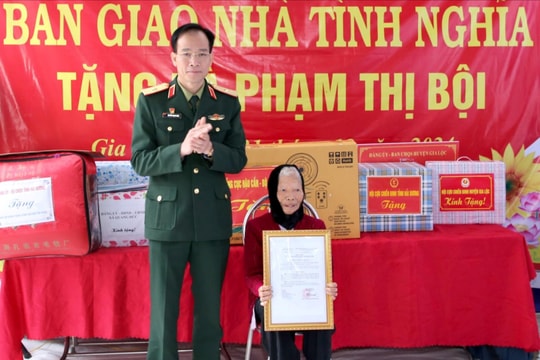 Tổng cục Hậu cần hỗ trợ xây nhà tình nghĩa tặng vợ liệt sĩ Phạm Đăng Thư ở Gia Lộc