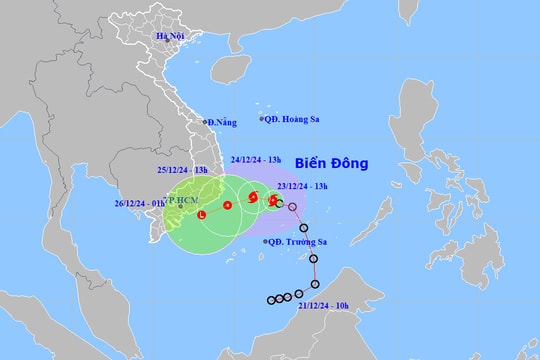 Áp thấp nhiệt đới mạnh lên thành bão số 10