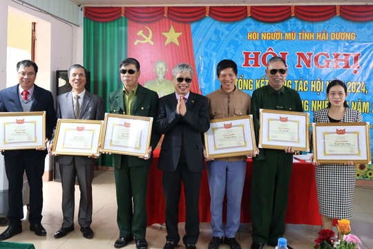 Doanh thu sản xuất và dịch vụ của các cấp Hội Người mù tỉnh Hải Dương tăng 41%