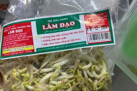 Yêu cầu truy xuất triệu hồi hàng nghìn tấn giá đỗ ngâm chất độc gây dị dạng