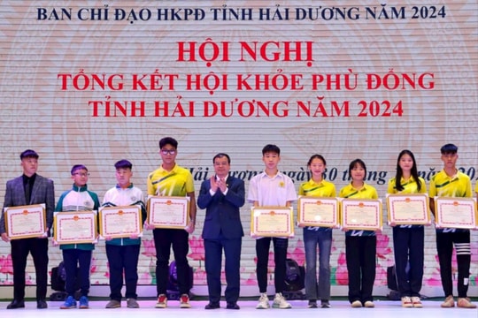 Hải Dương khen thưởng 104 cá nhân có thành tích xuất sắc tại Hội khoẻ Phù Đổng toàn quốc
