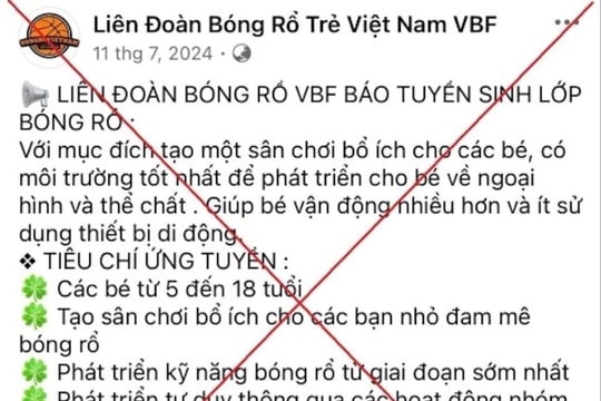 Đăng ký học bóng rổ cho con trên mạng, người phụ nữ ở Hà Nội bị lừa 1,1 tỷ đồng