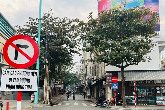 Một đoạn đường Phạm Hồng Thái (TP Hải Dương) thành đường một chiều