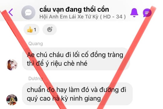 Lập nhóm kín để báo chốt tuần tra, kiểm soát giao thông