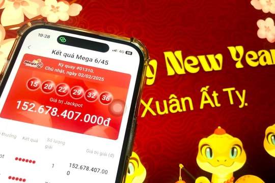Mùng 5 Tết, một khách hàng trúng Jackpot gần 153 tỷ đồng