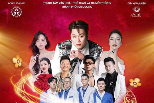 Khu vực tổ chức chương trình live concert Xuân tại phố đi bộ Bạch Đằng (TP Hải Dương) có sức chứa 10.000 người