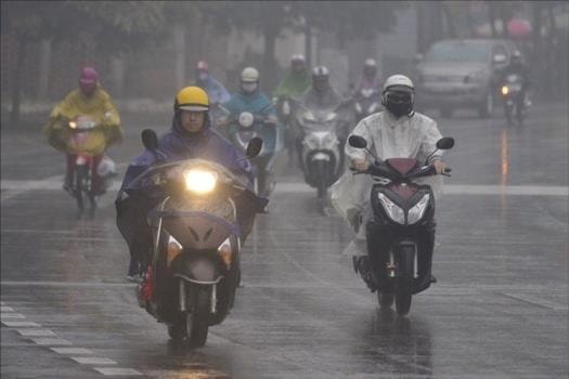 Không khí lạnh lệch đông tràn về, Hải Dương mưa phùn kèm nồm ẩm