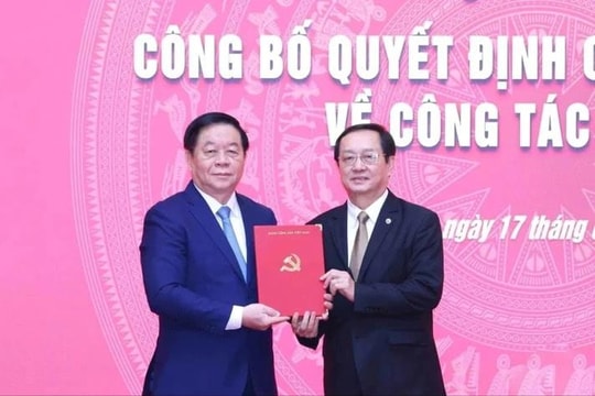 Bộ trưởng Khoa học và Công nghệ giữ chức Phó Trưởng Ban Tuyên giáo và Dân vận Trung ương