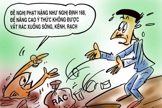Phạt nặng người vứt rác xuống sông như vi phạm giao thông