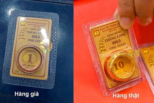 Cảnh báo mua vàng trên mạng: Trả tiền thật, nhận vàng giả