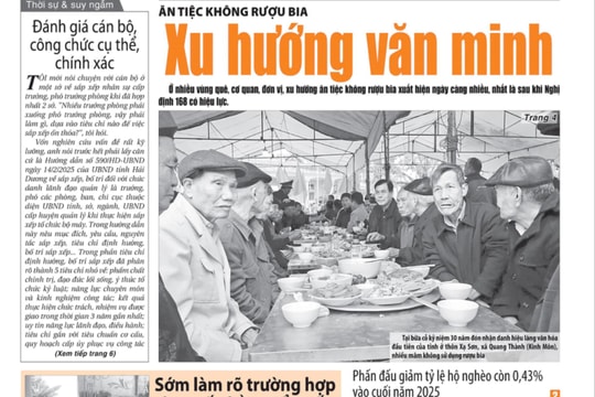 Xem gì trên báo Hải Dương ngày 26/2?