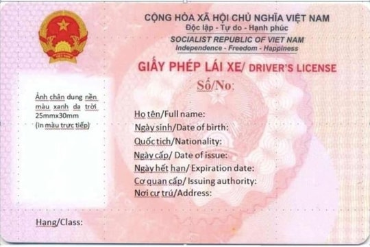 Giấy phép lái xe đổi sang màu hồng, thêm mã QR