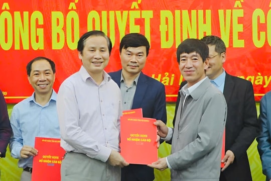 Sở Xây dựng Hải Dương công bố quyết định về công tác cán bộ