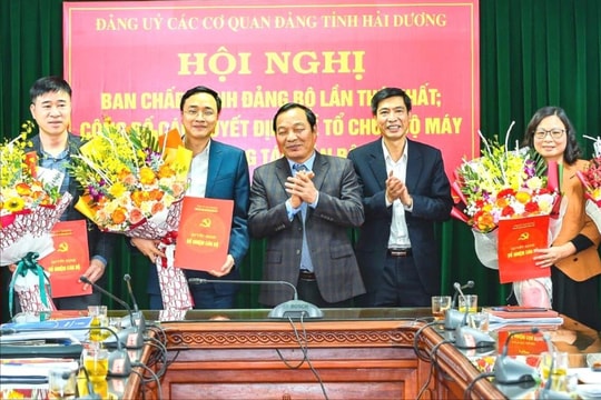 Đảng ủy Các cơ quan Đảng tỉnh Hải Dương kiện toàn tổ chức bộ máy và công tác cán bộ