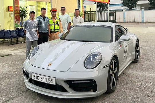 Phạt 20 triệu đồng nhóm lái xe Porsche lấn làn, vượt ẩu trên cao tốc