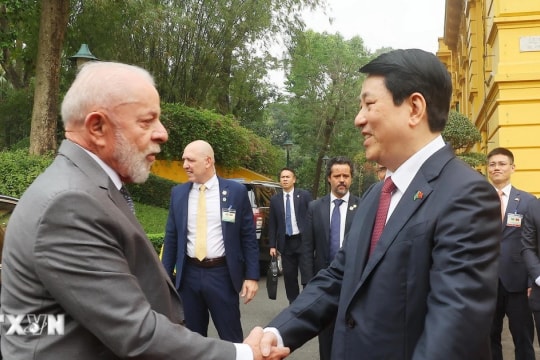 Chủ tịch nước Lương Cường chủ trì lễ đón chính thức Tổng thống Brazil