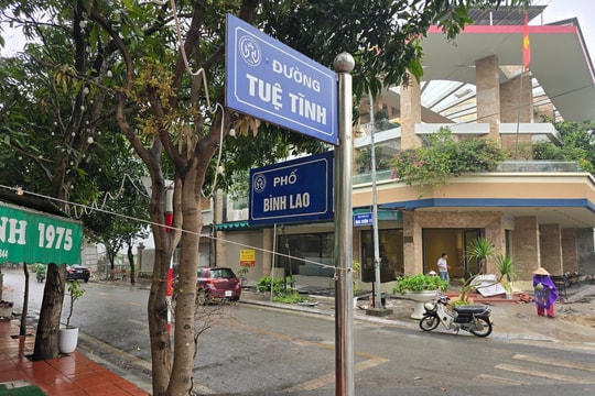 Tên phố Bình Lao nhưng biển số nhà lại là phố Duy Tân