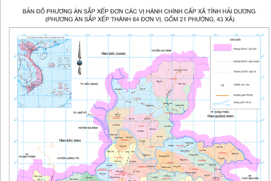 Hải Dương dự kiến còn 64 xã, phường sau sắp xếp