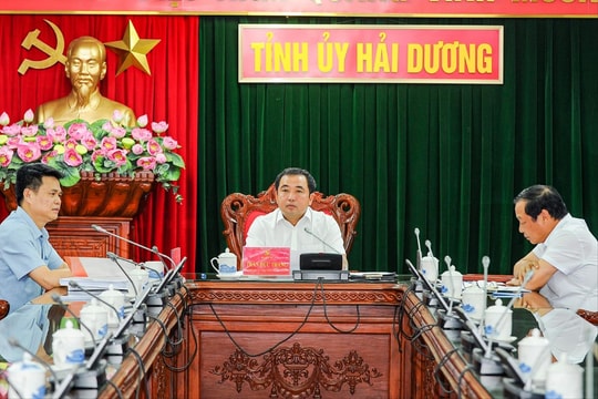 Ban Thường vụ Tỉnh ủy Hải Dương định hướng xem xét, bố trí các chức danh lãnh đạo, quản lý khi thành lập xã, phường