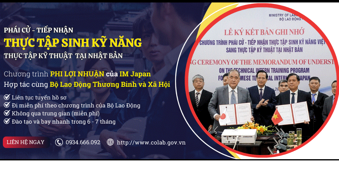 Không giới hạn số lượng thực tập sinh nam đi Nhật Bản theo Chương trình IM Japan