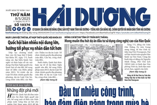 Xem gì trên báo Hải Dương ngày 8/5?