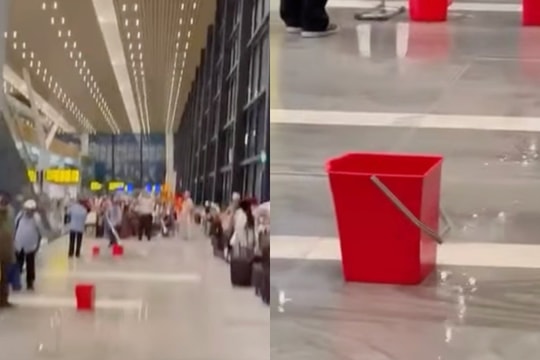 Nhà ga T3 sân bay Tân Sơn Nhất vừa khánh thành đã bị dột