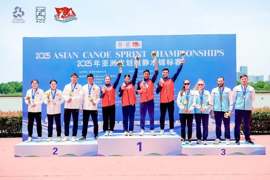Tay chèo Hải Dương Phạm Hồng Quân giành huy chương vàng Giải canoeing vô địch châu Á