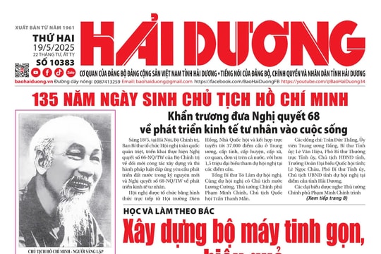 Xem gì trên báo Hải Dương ngày 19/5?