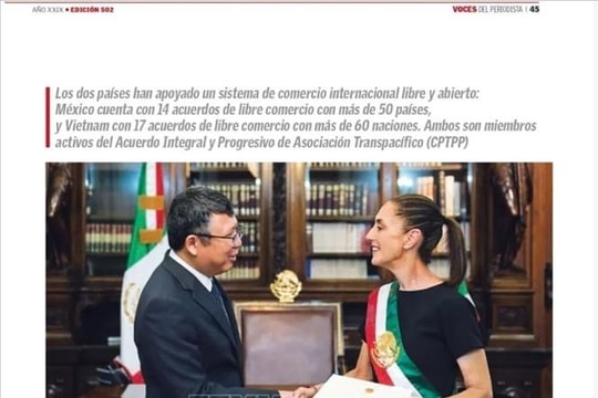 Báo chí Mexico đồng loạt đưa tin kỷ niệm 50 năm quan hệ Việt Nam - Mexico