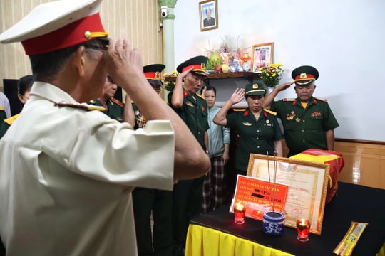 Xã Quyết Thắng (TP Hải Dương) đón nhận hài cốt liệt sĩ Nguyễn Văn Tâm