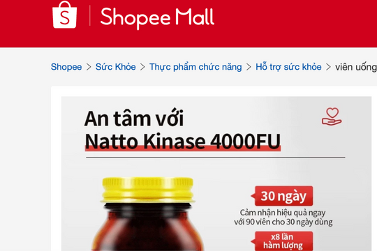 Loạt thực phẩm chức năng bị ngừng kinh doanh, gỡ thông tin trên Shopee, Lazada