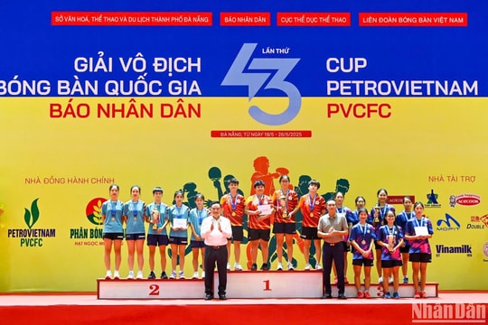 Hải Dương giành 5 huy chương tại Giải vô địch bóng bàn quốc gia 2025