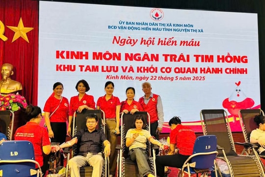 Kinh Môn thu nhận hơn 1.100 đơn vị máu trong tháng 5