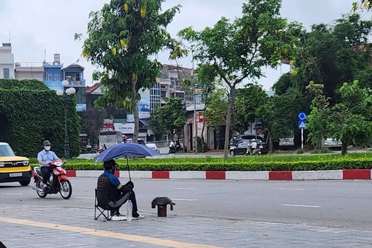 Bán rùa trên vỉa hè đường Trường Chinh (TP Hải Dương)