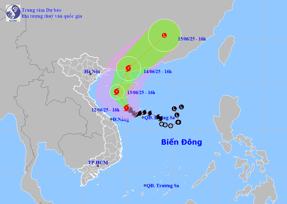 Bão số 1 đang mạnh lên, di chuyển ngược lên phía bắc