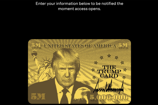 Tổng thống Trump chính thức mở trang web đăng ký 'thẻ vàng' nhập cư