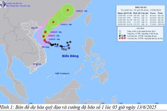 Bão số 1 giật cấp 13 trên vùng biển của đảo Hải Nam (Trung Quốc), Hải Dương có mưa rào rải rác