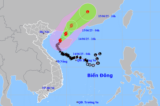 Bão số 1 giật cấp 13 trên biển, Hải Dương có mưa rào và dông rải rác
