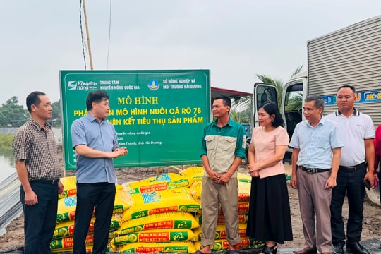 Trung tâm Khuyến nông quốc gia xây dựng mô hình nuôi cá, gà tại Hải Dương