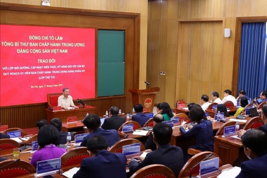 Tổng Bí thư: Cán bộ dự nguồn cấp cao cần thấy rõ vinh dự và trách nhiệm