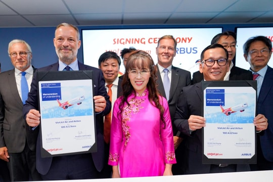 Vietjet đặt mua thêm 100 máy bay Airbus