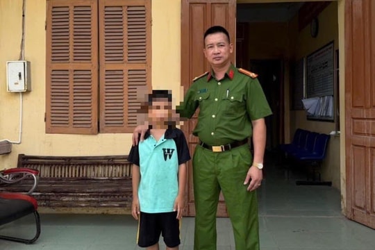 Công an xã Cẩm Vũ (Cẩm Giàng) tìm được cháu bé quê Nam Định bị lạc khi đi ăn cỗ