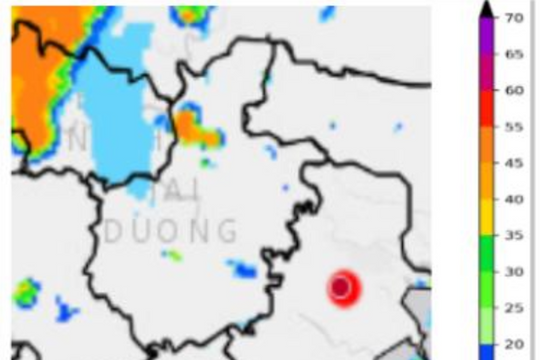 Hải Dương có mưa rào và giông sét
