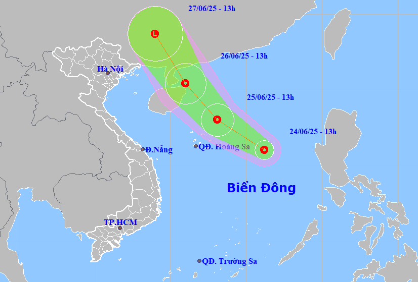 Áp thấp nhiệt đới hình thành trên Biển Đông