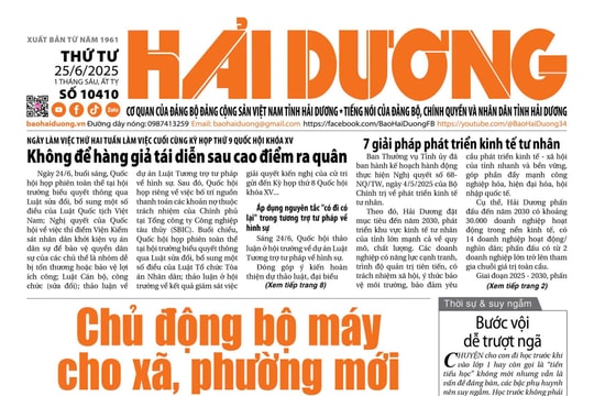 Xem gì trên báo Hải Dương ngày 25/6?