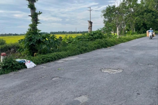 Đường 191B ở Tứ Kỳ xuống cấp