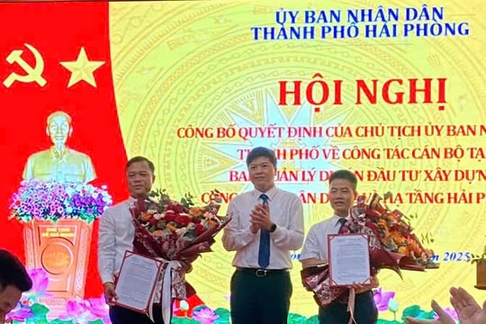 Đồng chí Lương Văn Công giữ chức Giám đốc Ban Quản lý dự án đầu tư xây dựng công trình dân dụng và hạ tầng Hải Phòng