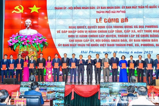 Danh sách Bí thư Đảng uỷ, Chủ tịch UBND 114 xã, phường, đặc khu của TP Hải Phòng mới